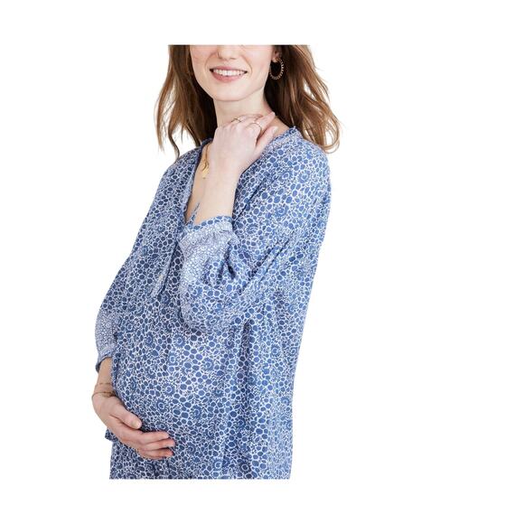 Hatch 'The Olivia' Blue Polyester Blouse Size 0 - Picture 1 of 4